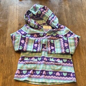 Jumping Beans Purple and Blue Heart Pattern Hoodie